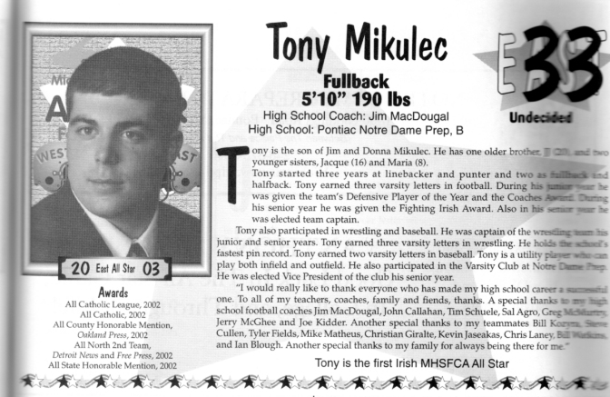 Mikulec, Tony