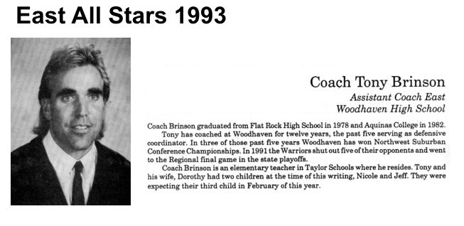 Coach Brinson, Tony