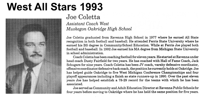 Coach Coletta, Joe