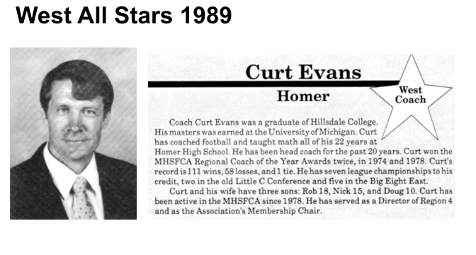 Coach Evans, Curt