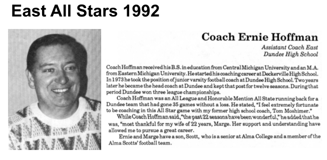 Coach Hoffman, Ernie