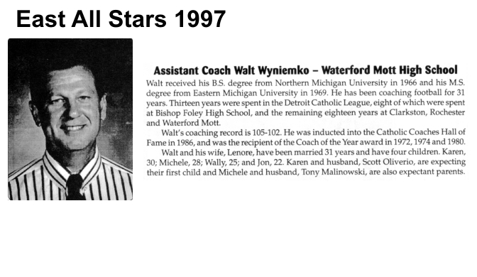 Coach Wyniemko, Walt