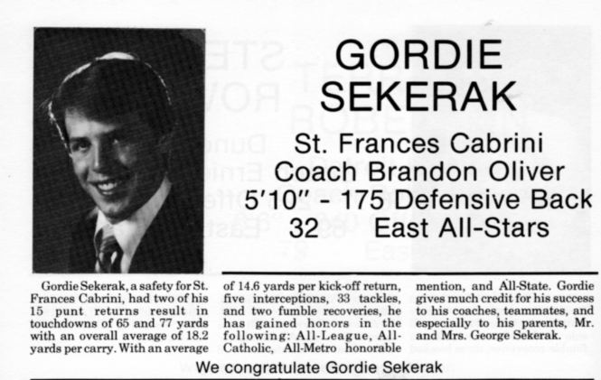 Sekerak, Gordie