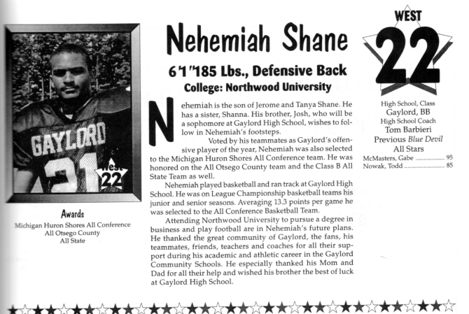 Shane, Nehemiah