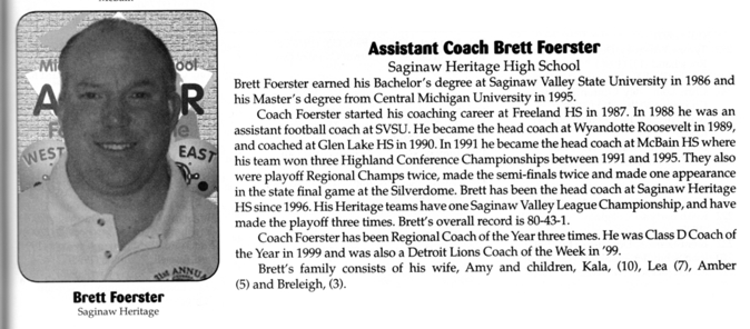 coach Brett Foerster