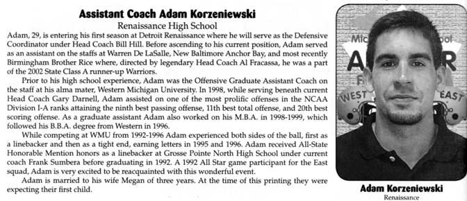 Coach Korzeniewski, Adam