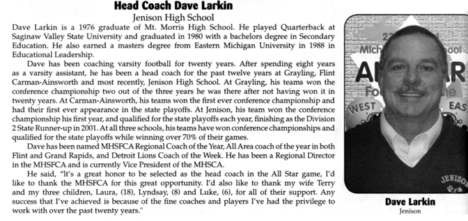 Coach Larkin, Dave