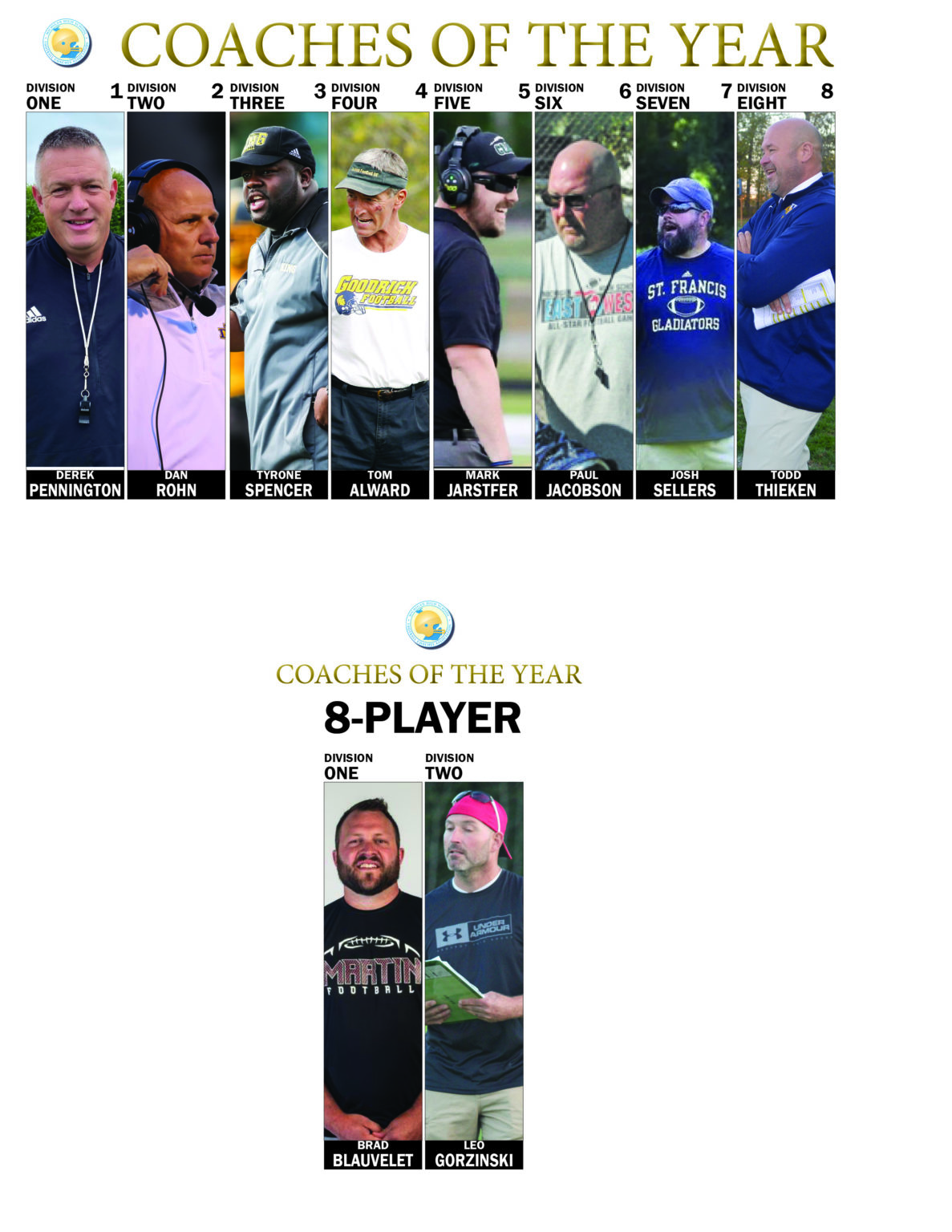 MHSFCA 2022 State Coaches of the Year - MHSFCA